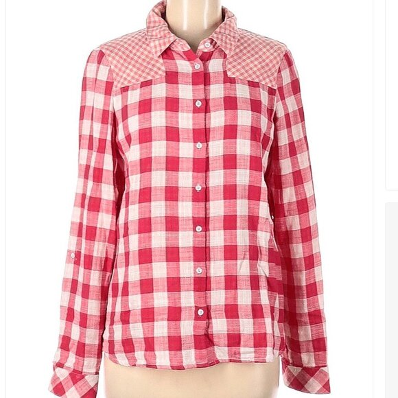 C&c California Long Sleeve Picnic Plaid Button-Down Shirt Size M - Picture 1 of 3